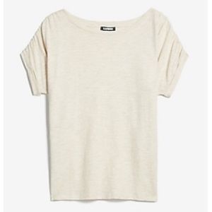 Express Ruched Rolled Sleeve Tee XS